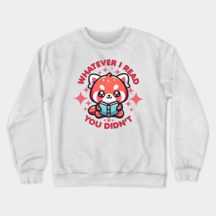 Kawaii Red Panda Reading Crewneck Sweatshirt